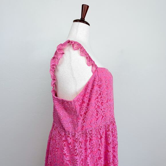 Arula Altar'd State Pink Lace Sleeveless Midi Dress NWT - Picture 7 of 14